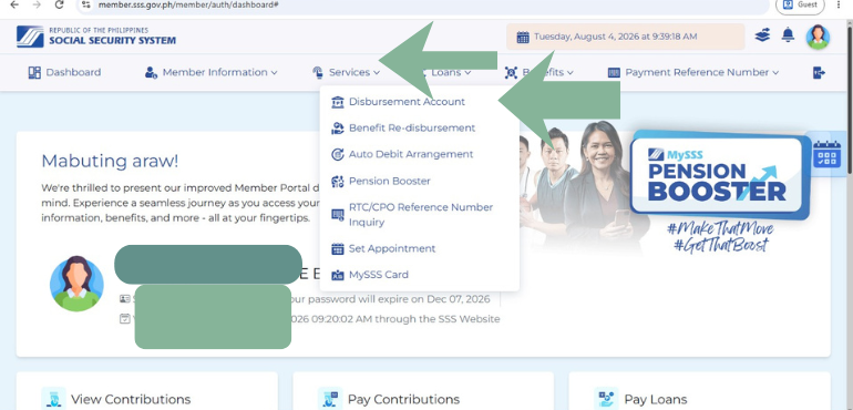 how to access the disbursement account enrollment screen