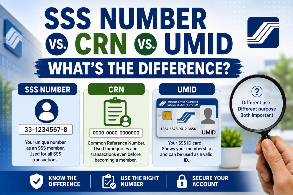 SSS Number vs. CRN vs. UMID