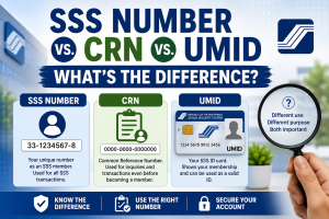 SSS Number vs. CRN vs. UMID