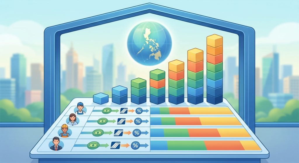 Artis rendition of a SSS contribution graph scale