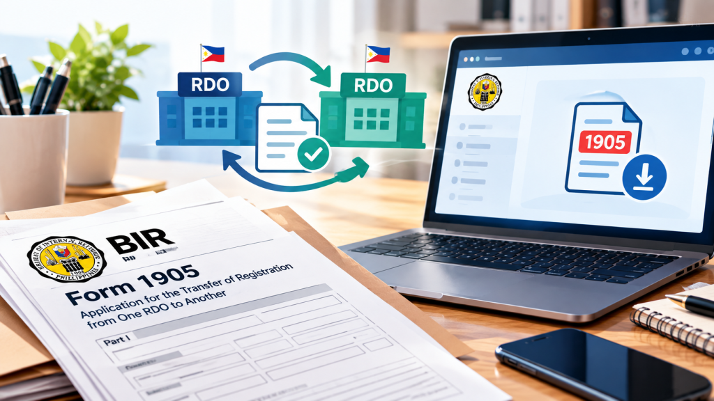 an image showing how the Bir form 1905 is downloaded, updated and more